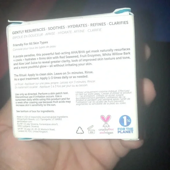 Earth Harbor Glow Juice  Refining Enzyme Mask 60ml Red Seaweed Vegan Hydrates - Picture 5 of 6